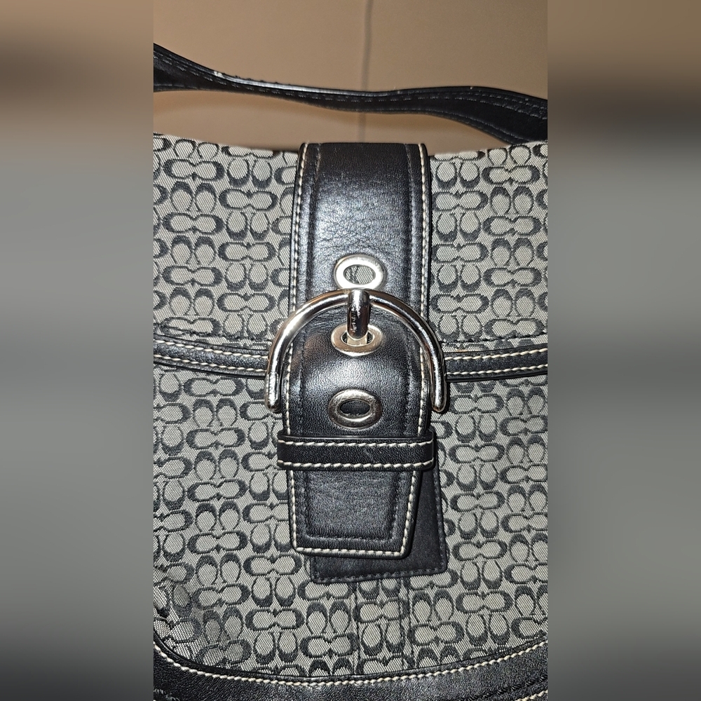 COACH Vintage Coach Soho Jacquard Canvas Shoulder Bag - Picture 11 of 17